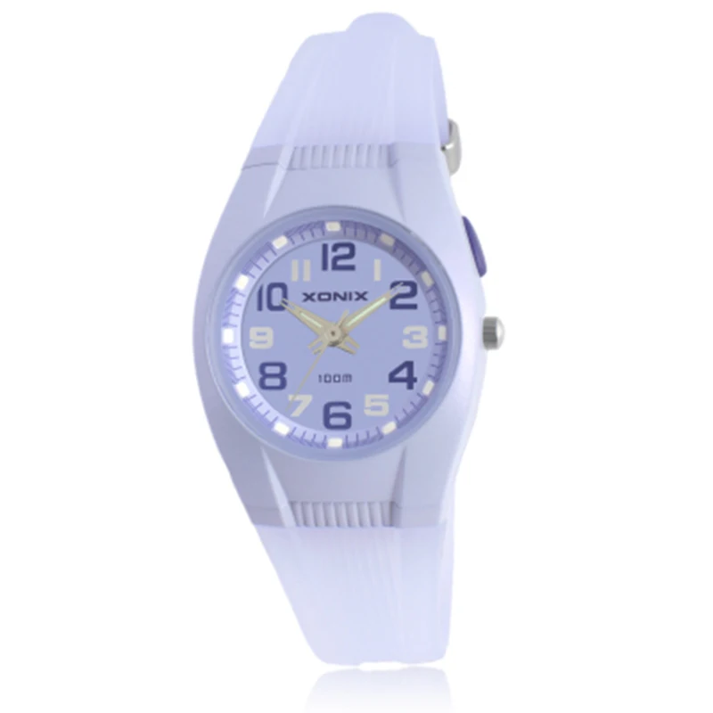XONIX Precision Ladies Fashion New Trend Poker Swimming Waterproof 100M Student Examination Luminous Electronic Watch WE
