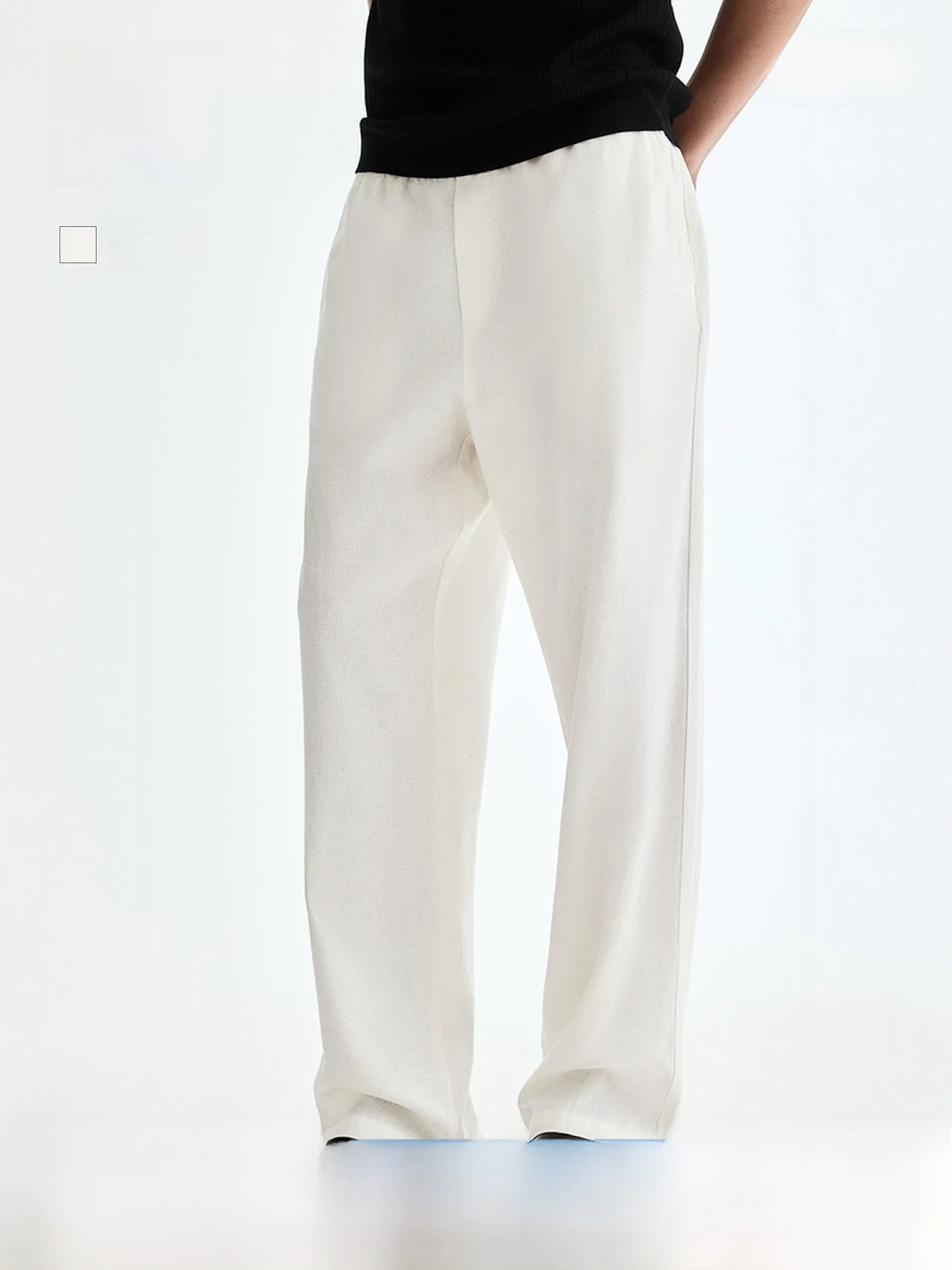 

H&M Men's Casual Pants 2026 Spring New Linen Straight Leg Cut Regular Fit Casual Trousers Comfortable Loose Fit Men's Jeans