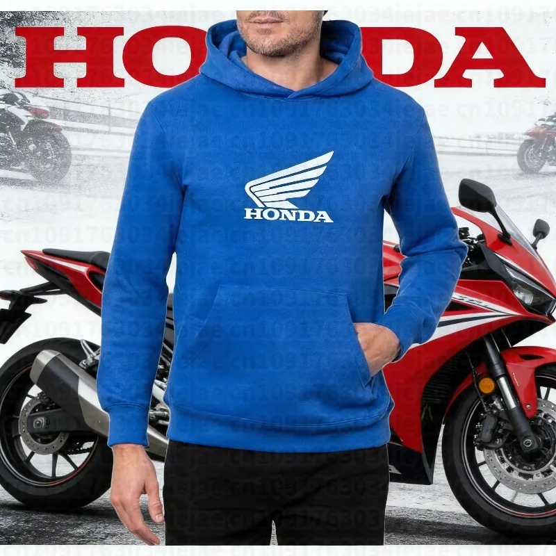 

New Hoodie Honda Printed Logo Printed Autumn and Winter Men's and Women's Universal Street Clothing Casual Hoodie Motorcycle