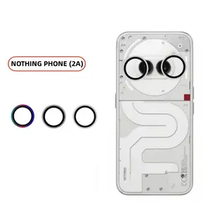 Bilashmart Rear Camera Protector Glass Nothing phone 2A 5G Metal Ring Camera Protectors Nothing phone (2a) Lens Film Glass