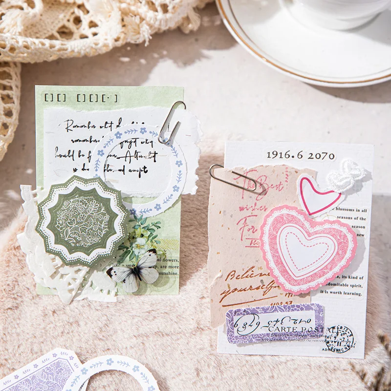 Mr.Paper 3Pack Border Notepads - Mini Frame Series for Journal Collage, Basic Layering Decor, Diary & Photo Frame Embellishments