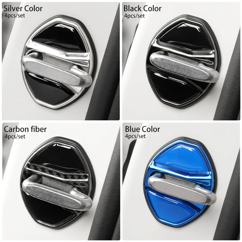 4PCS Car Door Lock Cover Stainless Steel Protective Sticker For BMW X1 U11 G11 G22 G23 G26 i3 i4 G20 3 5 Series G60 Accessories