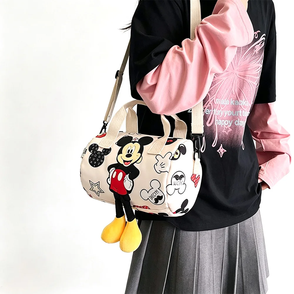 Damen-Handtasche aus Canvas mit großem Fassungsvermögen, modische Umhängetasche mit Cartoon-Design, Einkaufstasche – Detail 21
