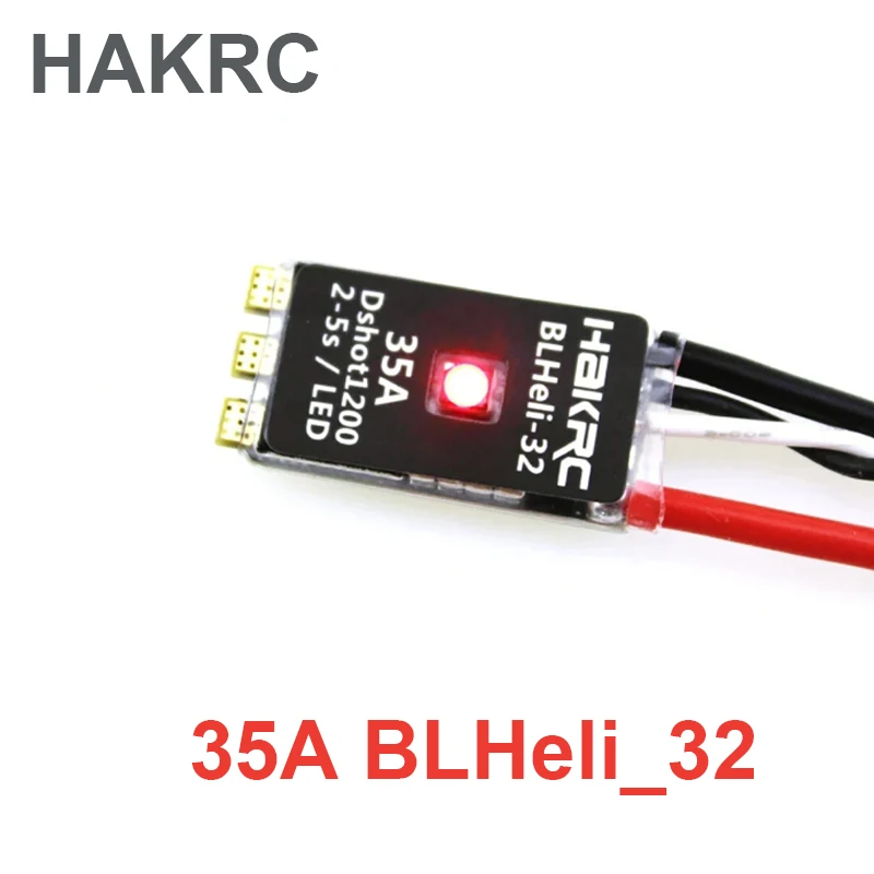 HAKRC 35A BLHeli_32 Dshot1200 2-5S ブラシレスESC 内蔵LED RC FPVレーシングドローン用