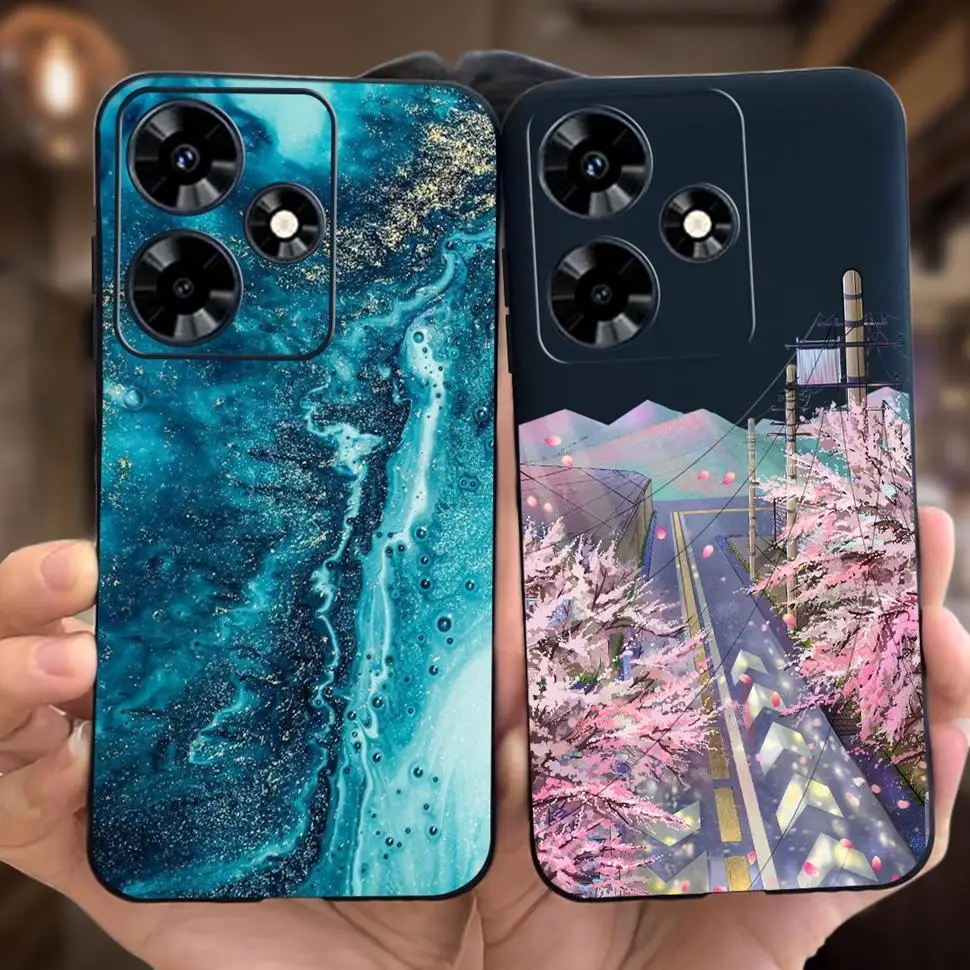 Phone Case For Infinix Hot 30 X6831 Cases Luxury Flower Shockproof Case For Infinix Hot 30 i 30i Hot30i X669 Silicone Back Cover