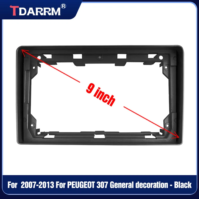 9 inch Car Fascia Frame For Peugeot 307 307CC 307SW 2002 - 2013 DVD Radio Dash Head Unit Navigation Panel Kit