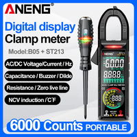 ANENG Clamp Meter ST213 Multimeter Dual Screen 6000 Counts Voltmeter AmmeterTester B05 Word/cross Test Pen Screwdrivers Tools