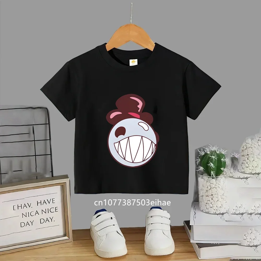 The Amazing Digital Circus Kids Cotton Tops, Popular Cartoon Print Short Sleeve T-shirt, Boys Girls Summer Casual Wear Gift