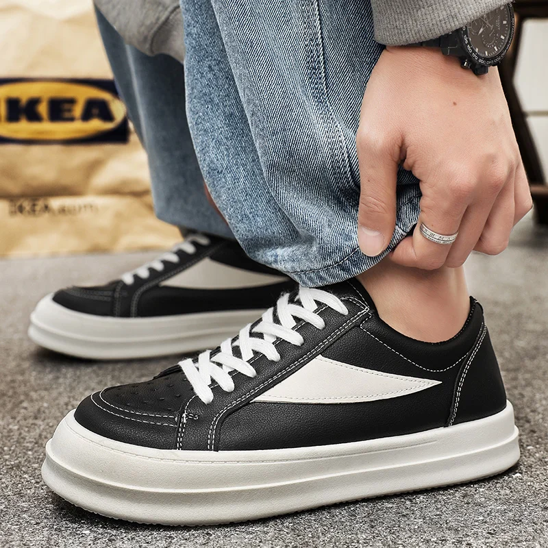 Plain Color Men Low Top Casual Skate Shoes Breathable Fabric Interior Stable Grip Sole Daily Travel Strolling Dail Flat Sneakers