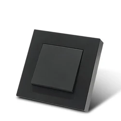 WESA-Black Fosco Wall Light Switch, Flame Retardant Plastic, 1 Gang, 1 Way, Europa Standards, Wall Rocker Botão Switch, On and Off Switch