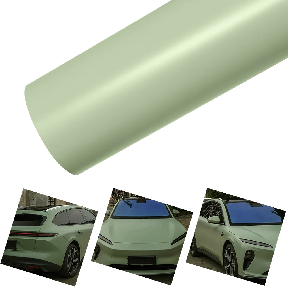 PET Extinction Khaki Grün Auto Vinyl Film Auto Aufkleber Mit Air Release Technologie Auto Körper Kreative Styling DIY Dekor Zubehör