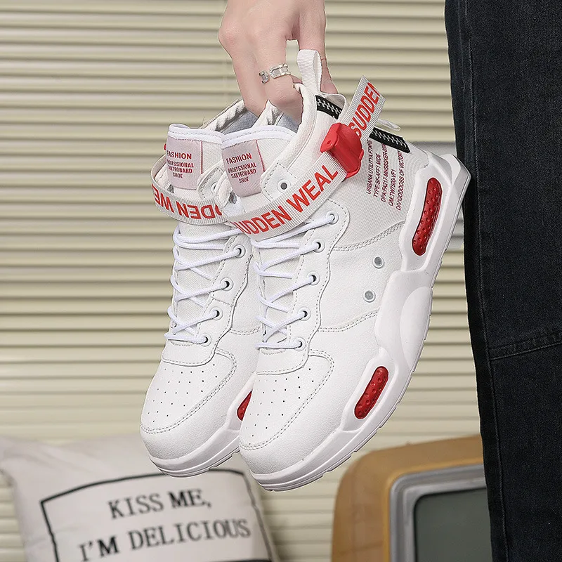 

Hot Selling White High Top Men's Sneaker Lace-Up Platform Designer Shoes Women Letter Skateboard Shoes For Man zapatillas hombre