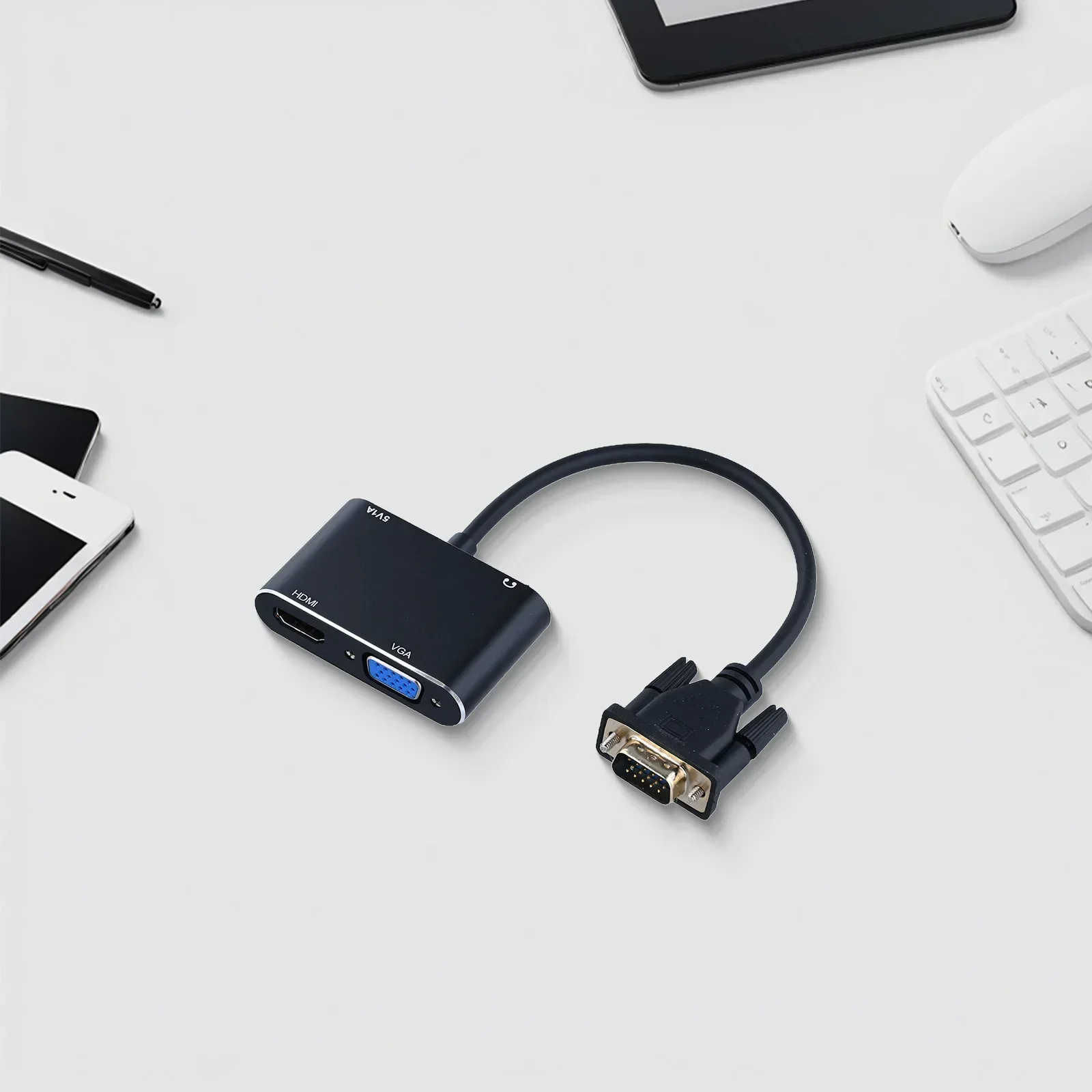 Câble adaptateur vidéo Vga vers HD-Mi, convertisseur USB 3.0 vers audio, convertisseur vidéo, haute qualité, 3 en 1, 1080P