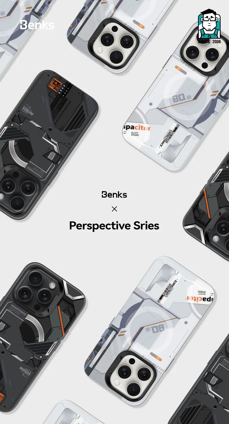 Imagem -04 - Benks Magclap Perspectiva Phone Case para Iphone 15 Pro Max Apple 15 Pro Mecha Phone Case Suporta Carregamento sem Fio