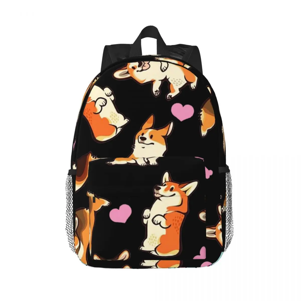 

Lovey Corgis In Pink Backpacks Teenager Bookbag Cartoon Children School Bags Travel Rucksack Shoulder Bag Large Capacity