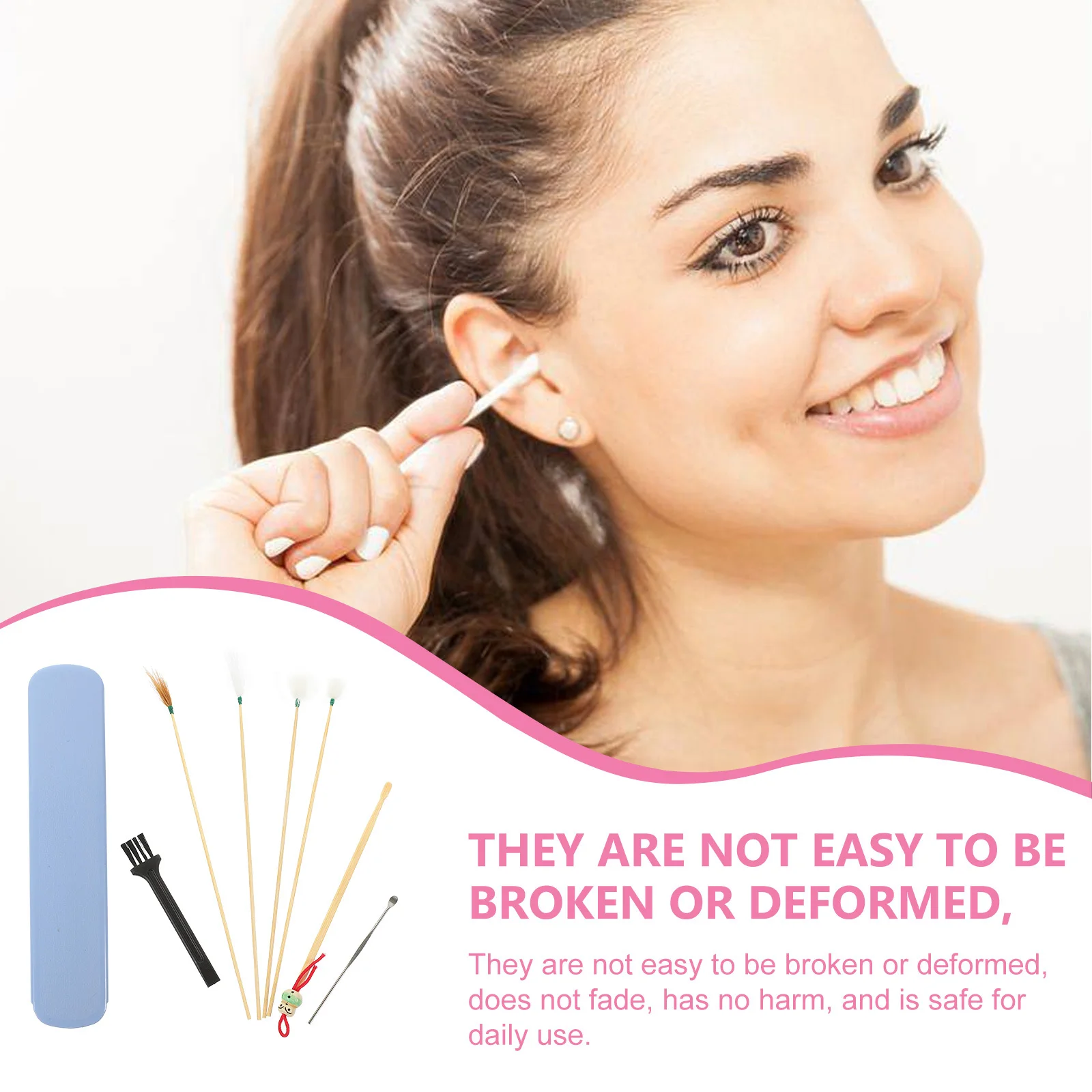 

Ear Wax Removal Kit Sturdy Portable Ear Cleaning Tools Professional Safety Handle for Comfortable Use Earwax Pickers