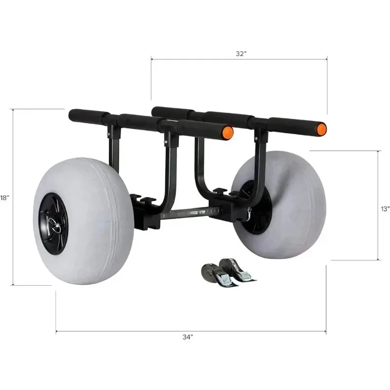 Wilderns Systems Cart | Inflatle Beach Wheels | 0 Lb Weight Rating |