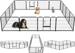 Dog Playpen Indoor Fence 16 Panel 24