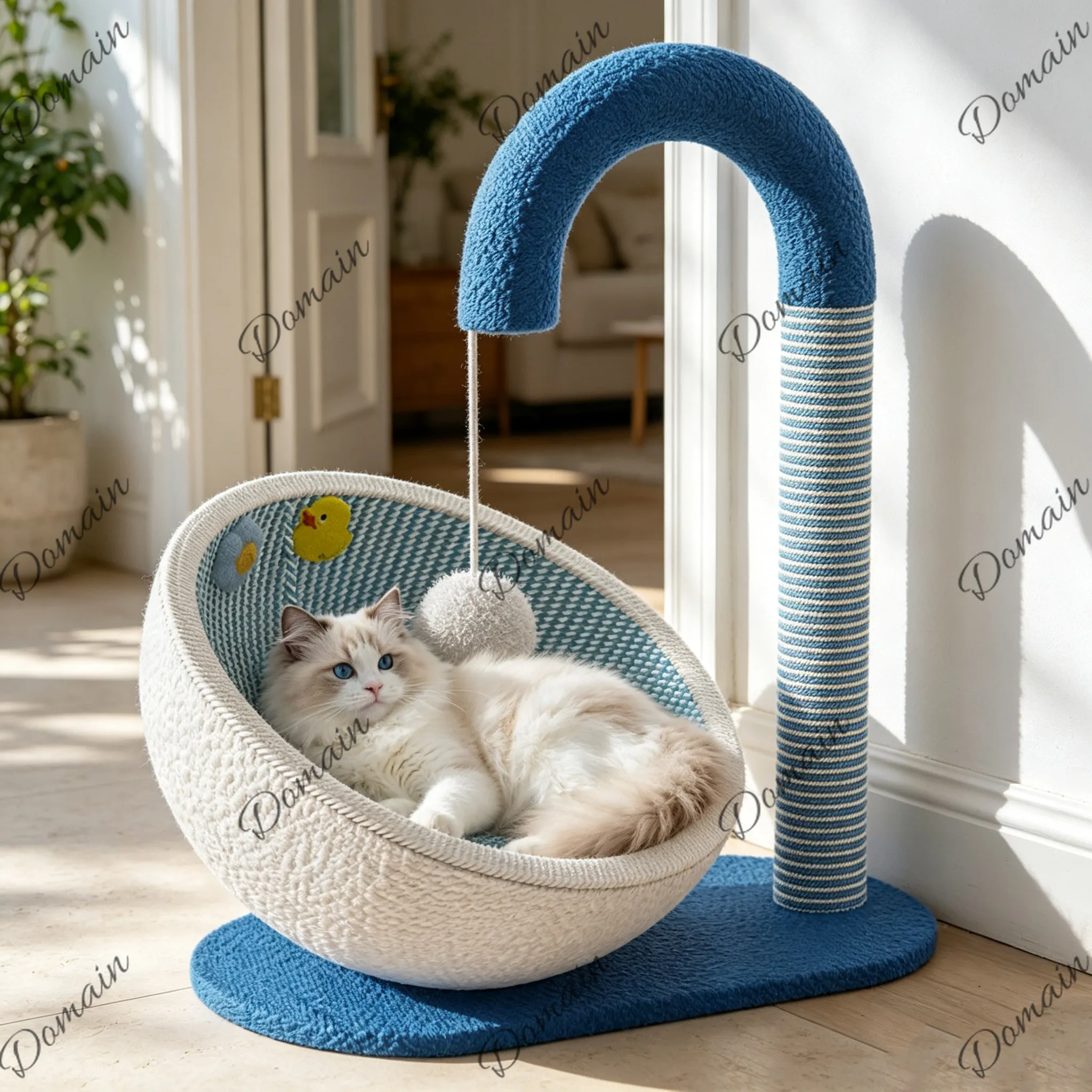 Cat scratching board, cat nest integrated, scratch-resistant and wear-resistant, no crumbs, universal living room in all seasons