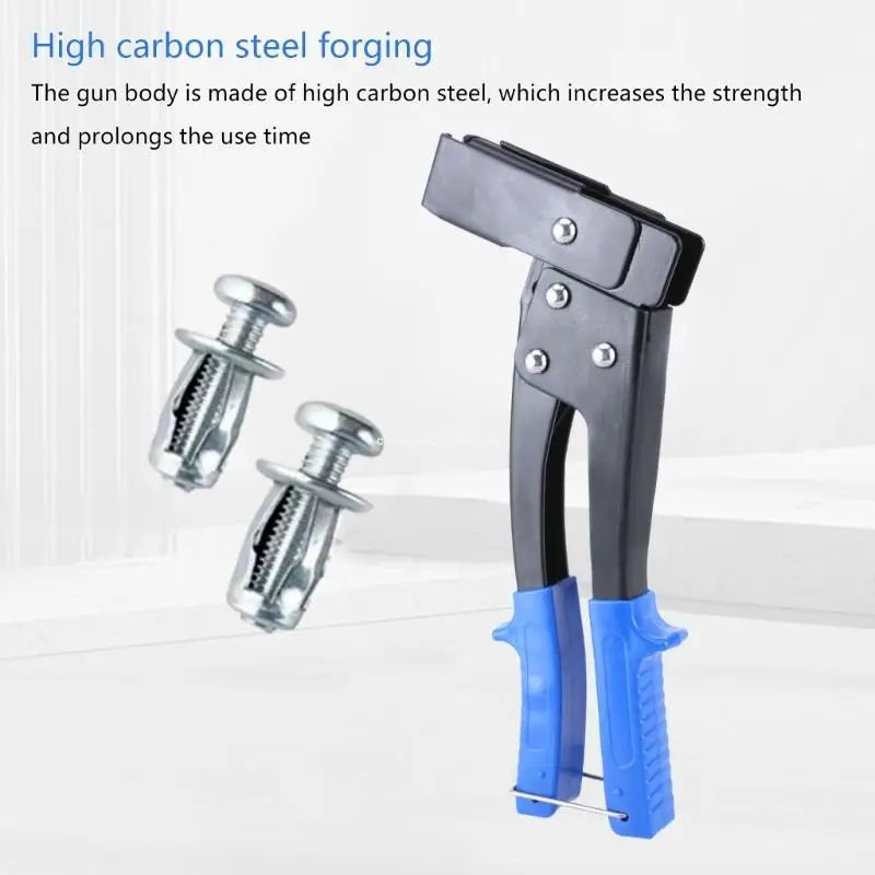 Single Handed Rivet Guns Popping Rivet Guns Set Professional Hand Riveter Manual Riveting Tool with 30 Rivets Dropship