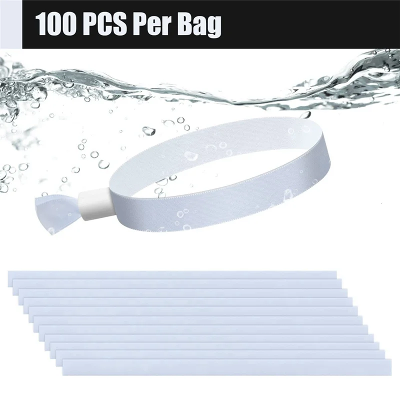 

Y45A-100 Pcs Colored Wrist Bands Activity Wristband For Events, For Lightweight Concert Wrist Strap (White)