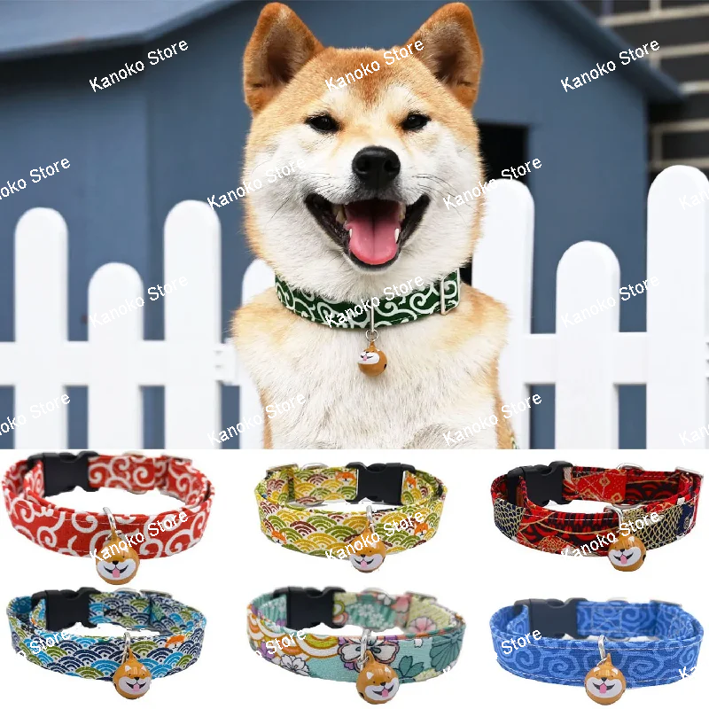 

Ошейник для собак в японском стиле, померанский шпиц, шнауцер, ошейники для щенков Шиба-ину, аксессуары для собак, Correa Perro, ошейник для кошек, товары для домашних животных