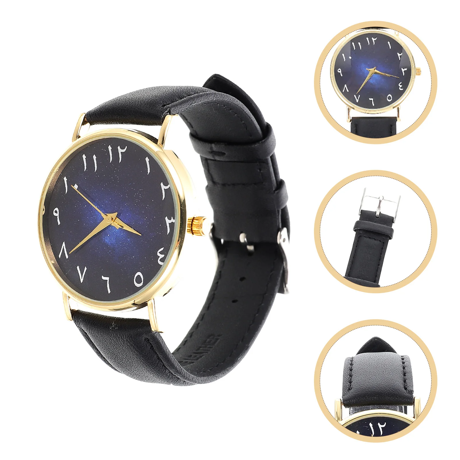 ساعة حزام عصرية للبالغين، ساعة معصم أنيقة، حزام قابل للتعديل، أرقام عربية، براعة مريحة، شعبية