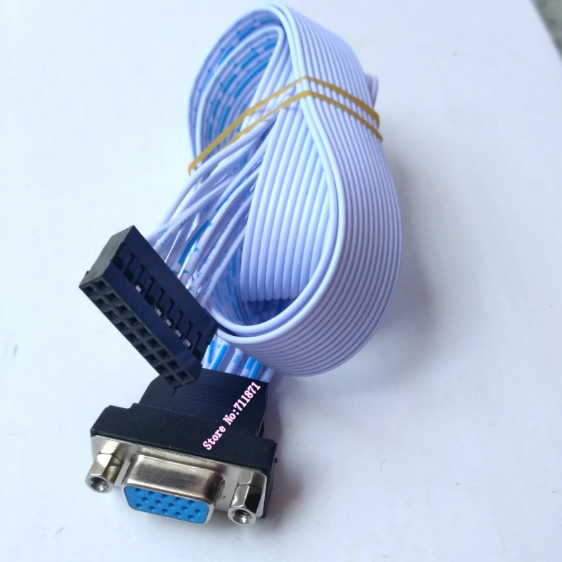 15P 15Pin D-Sub VGA Female to 12Pin 2.54 Adapter Cable Line 2.54 Pitch 18Pin 12 Cables to 15 Pin HDB15 VGA D-sub Line Wire Cord