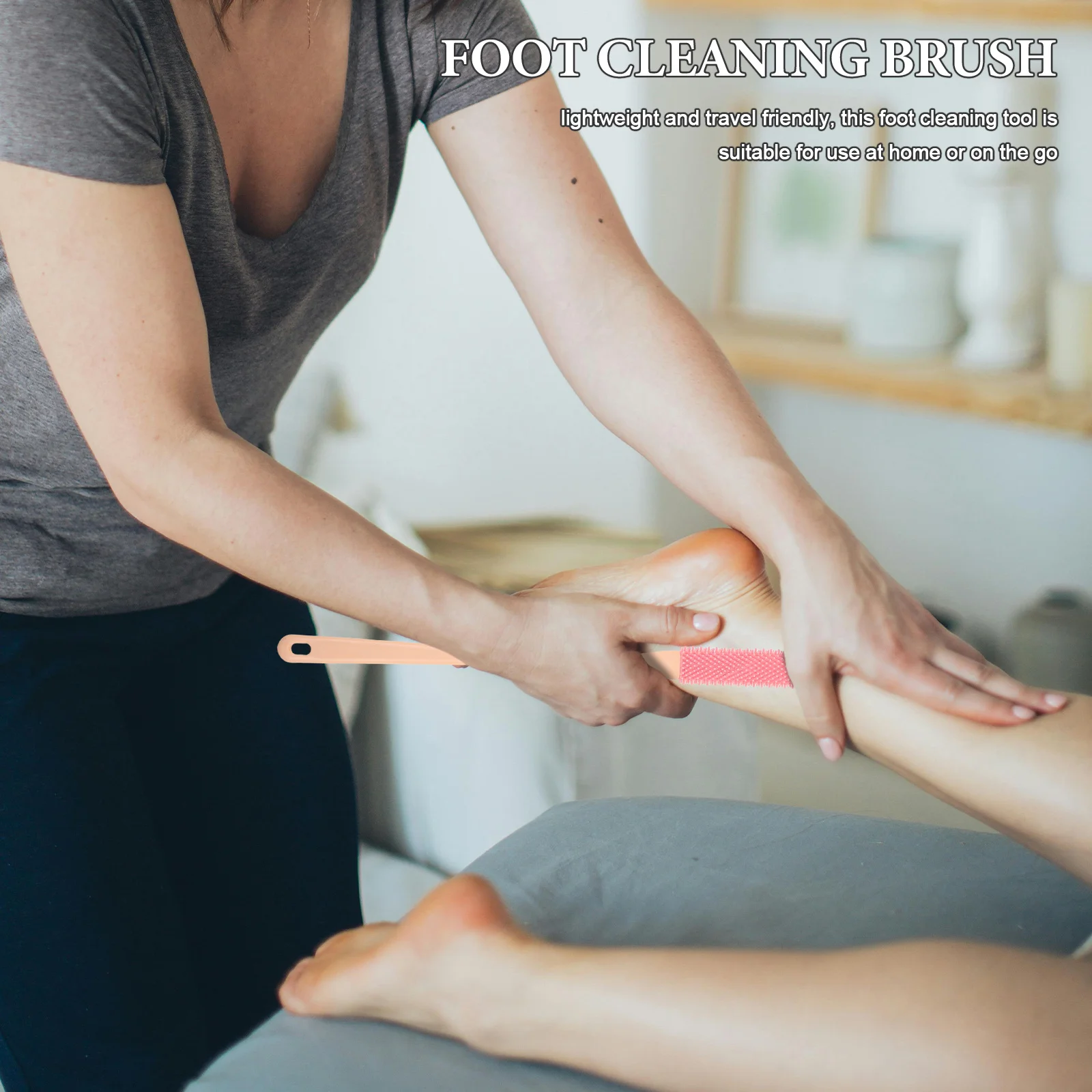 

3Pcs Rubber Foot Scrubber Exfoliating Toe Cleaner Handheld Ergonomic Grip Travel Friendly Anti-Itch Tool for Daily Use