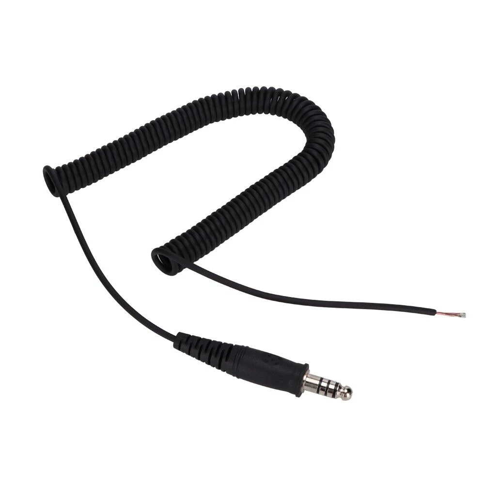 Substituição Primavera fio adaptador para helicóptero auricular, cabo de áudio, acessórios para fone de ouvido, DIY, U174, U