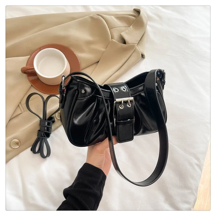 

Y2K Ретро плиссированная сумка-хобо на плечо для женщин, хит продаж, сумка в стиле Maillard подмышки, сумки-клатчи для путешествий, работы, покупок