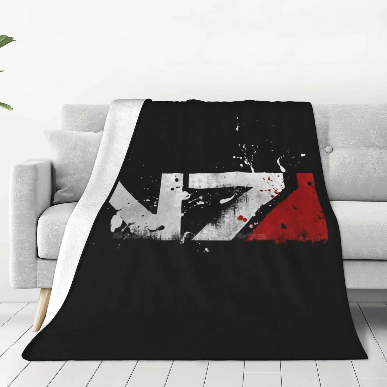 Mass Effect Distressed N7 Four Seasons Comfortable Warm Soft Throw Blanket Mass Effect Renegade Me2 Me3 Mass Effect 2 Mass