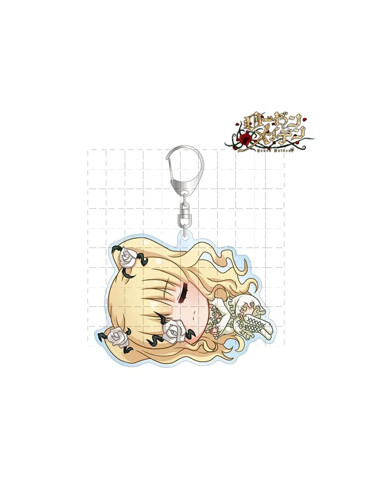 Game Keychain Doll Anime Shin ku kirakishou Hinaichigo Suiseiseki Acrylic Keyring Pendant for Gift