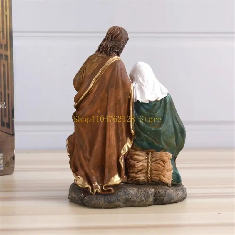 Christmas Shelf Figure for Indoor Display on Desk or Entry Table, Hand-Detailed Manger Accent for Home Display best sale