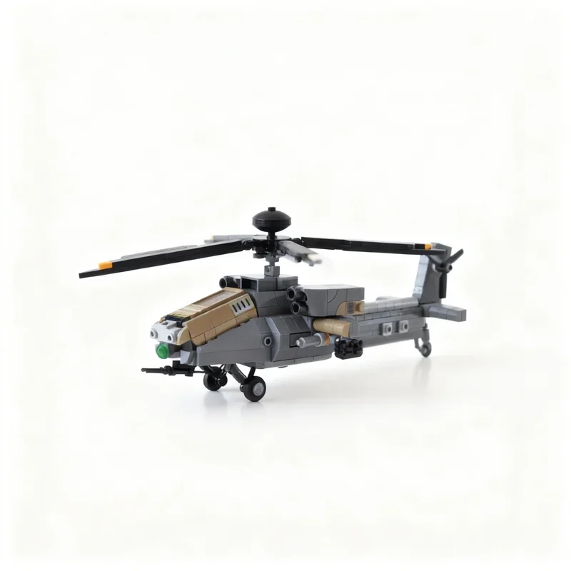 NEW 515PCS MOC Model World In Darkness Ah 76A Saw Scale Helicopter Building Blocks DIY Assembly Building Blocks Display Gift Set
