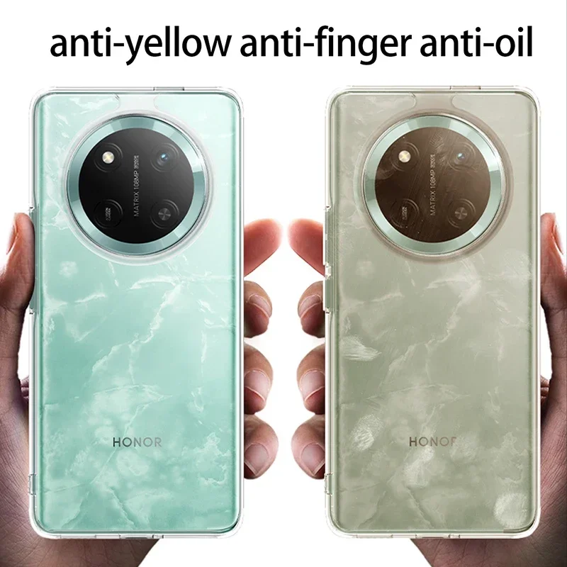 ل Honor X9C الذكية المغناطيسي شحن لاسلكي للصدمات الغطاء الخلفي جراب هاتف لينة بولي يوريثان سيليكون حافة ماتي واضح حالات