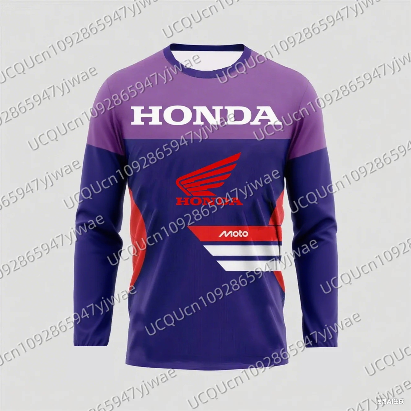 الربيع والخريف دراجة نارية ركوب تي شيرت التجفيف السريع تنفس طويلة الأكمام للرجال والنساء هوندا ركوب قمم تي شيرت