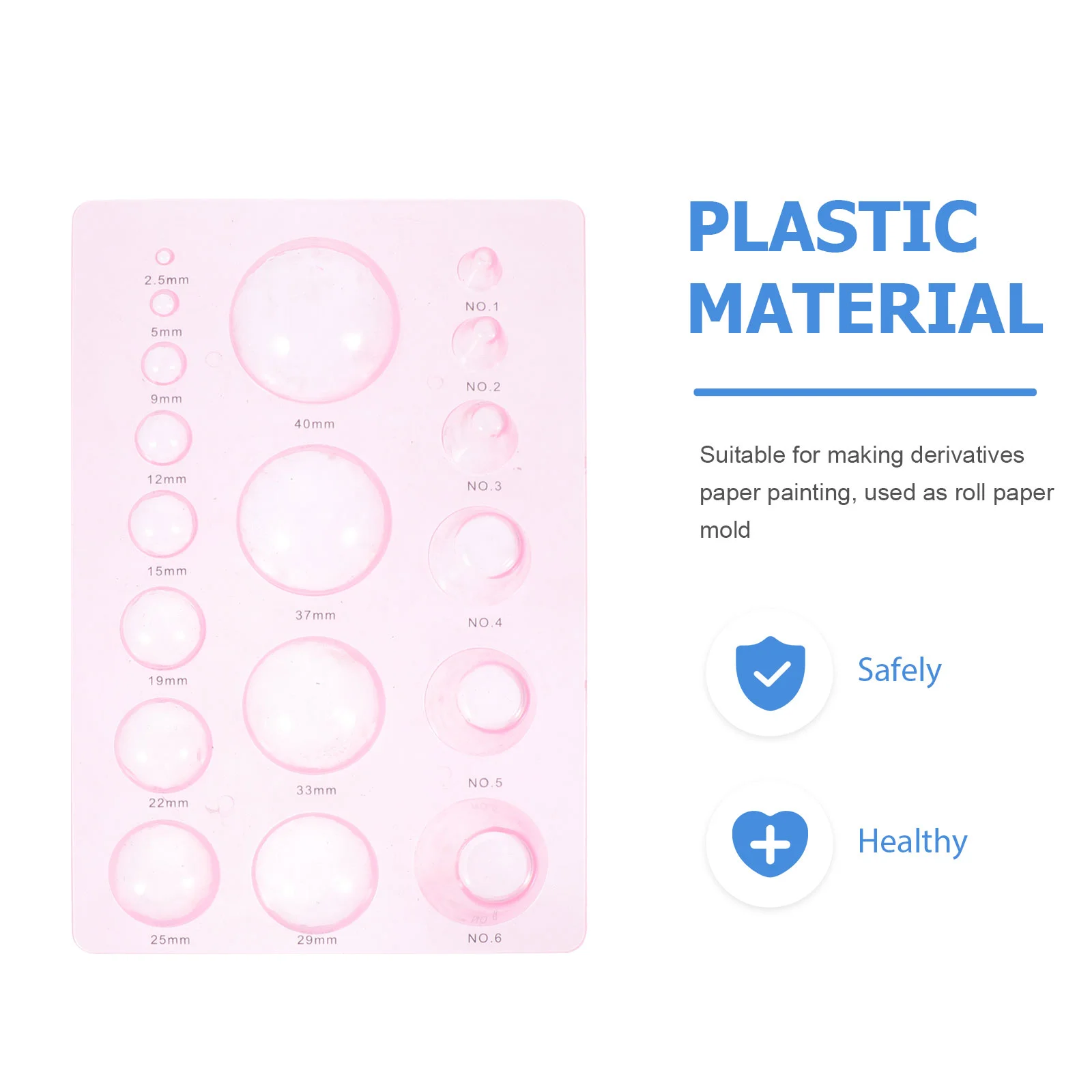 2 Pcs Paper Shaper DIY Craft Tools Quilling Molds Supplies Crimping Board Plastic Half Ball Plate