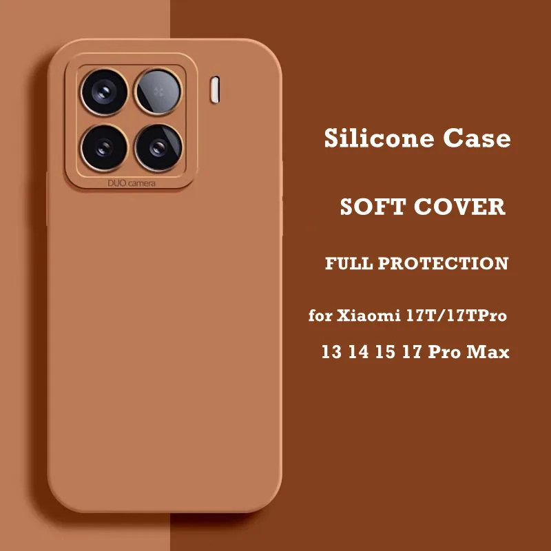 Silikonowe etui ochronne na obiektyw aparatu do Xiaomi 17T 13T Pro Mi 13 14 15 17 Pro Max Ultra, z wbudowanym…