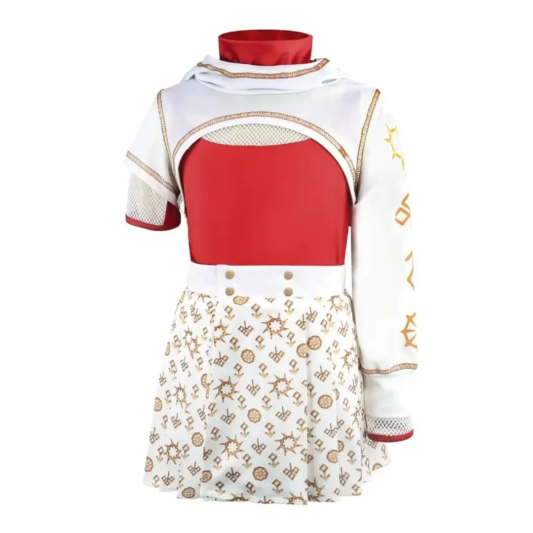 

2025 zombie college Vampires Cosplay Costume for girl Red Top Skirt Halloween Carnival Suits children's clothing drag costumes