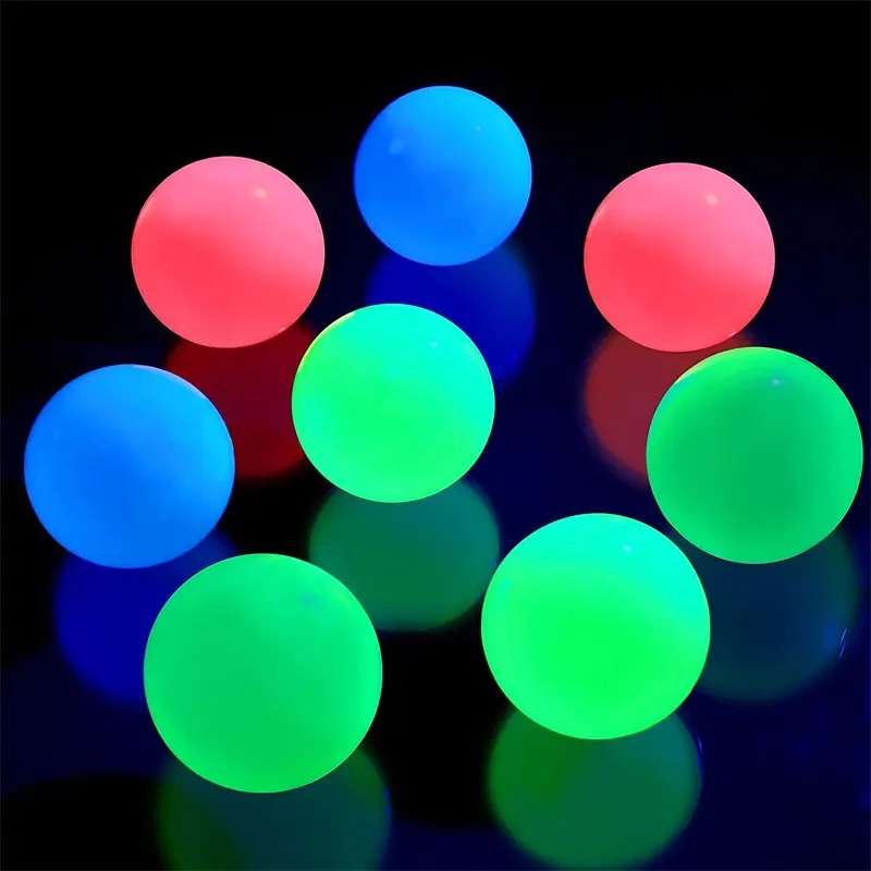 2pc Fluorescence Luminous Sticky Ball Anti Stress Decompression Glow Pop In The Dark for Kids Children Gift Party Event Supplies