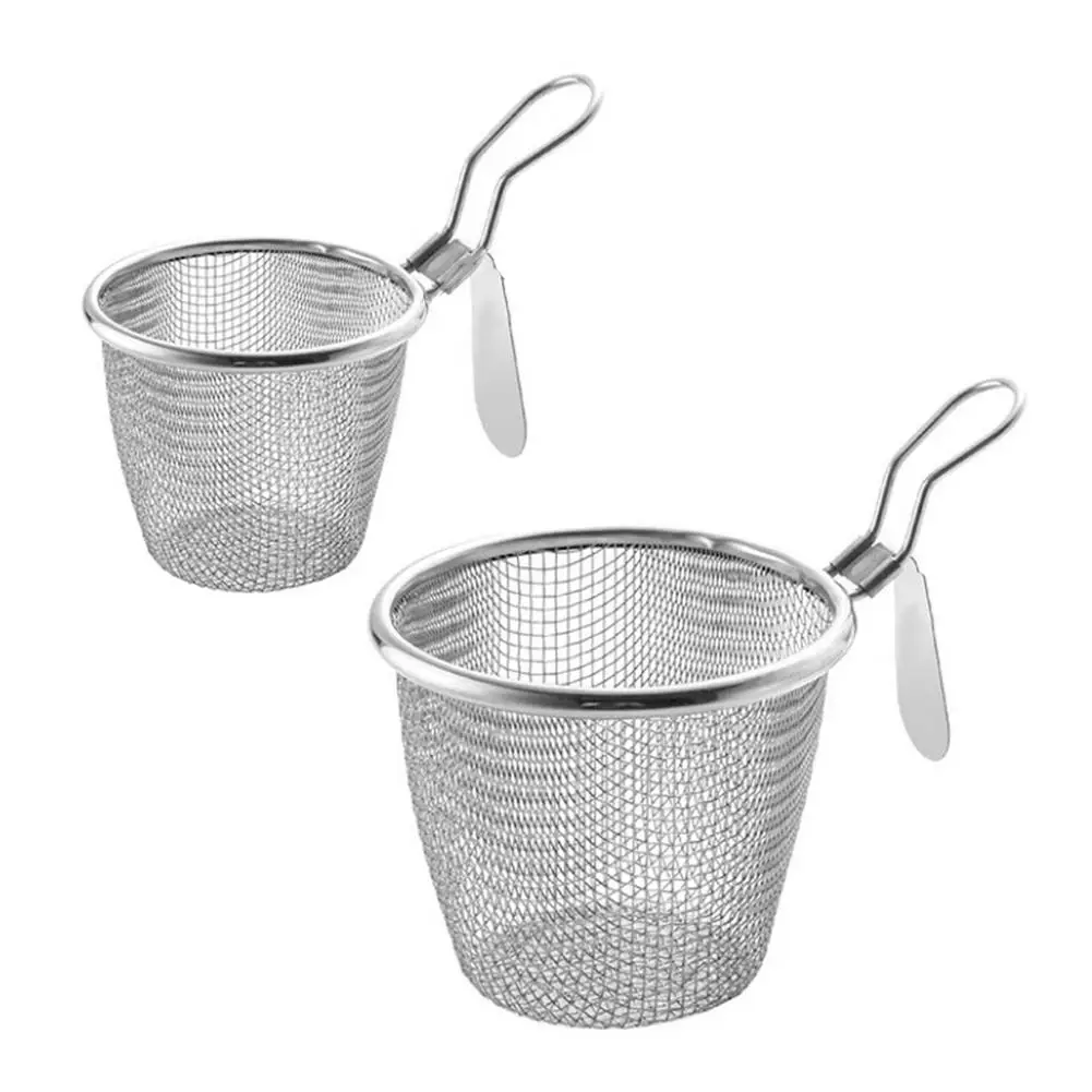 Stainless Steel Mesh Net Strainer Basket Colander Hot Handle Rinse Steam Food Cook Strain With Boil Fry Pot Vegetables Cola N4Z5