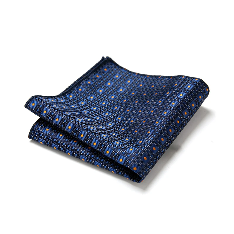 Luxury Nice Handmade Fashion Brand Silk Hanky Pocket Square Printed  hombre Formal Clothing Light Blue Fit Workplace