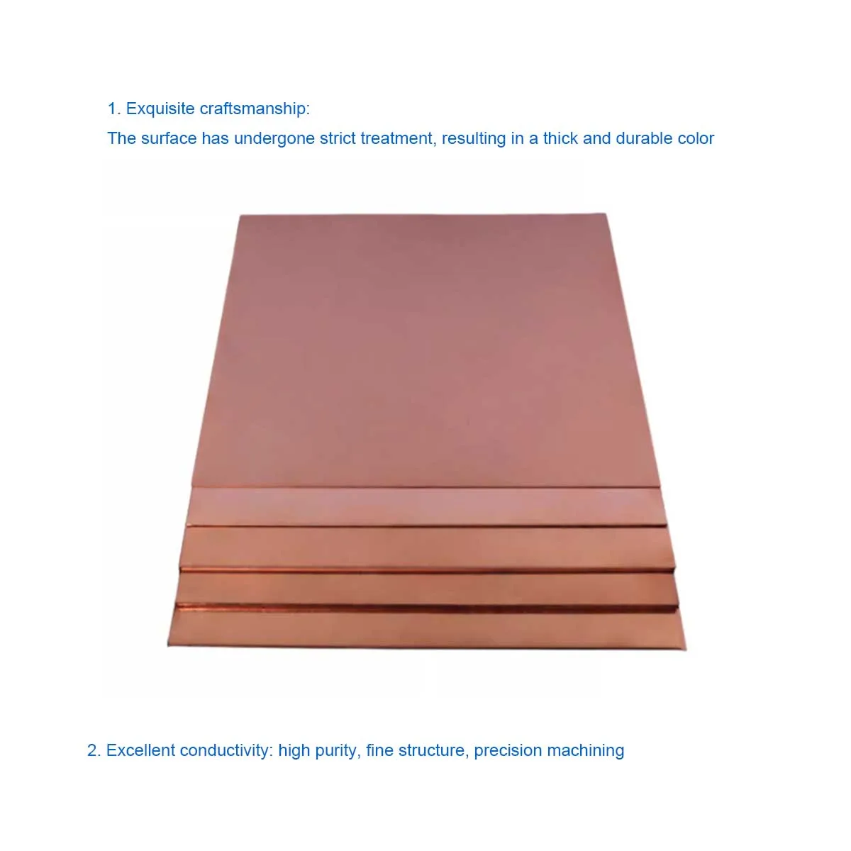 T2 Purple Copper Plate Processing Customized Copper Sheet/Strip Pure Red Copper Conductive Copper Plate 1 1.5 2 3 5 10mm Thick