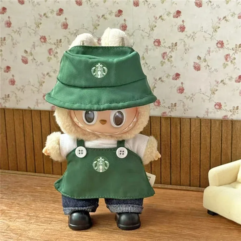 لدمية لابوبو ملابس العمل الوجبات السريعة المقلية كولا مجموعة الزي الملابس موضة أحذية القهوة الملابس الجلوس سلسلة الحفلات الملحقات