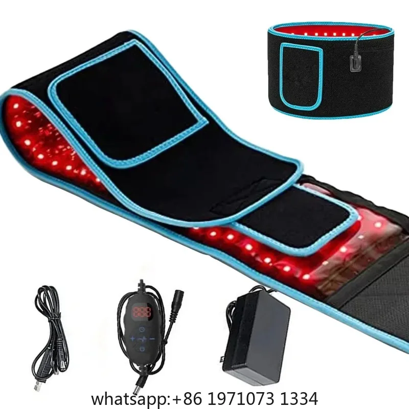 Red ＆Infrared LED Light Therapy Belt 850nm 660nm Back Pain Relief Wrap Burn Fat Wrap Slimming Machine Waist Heat Pad Full Body