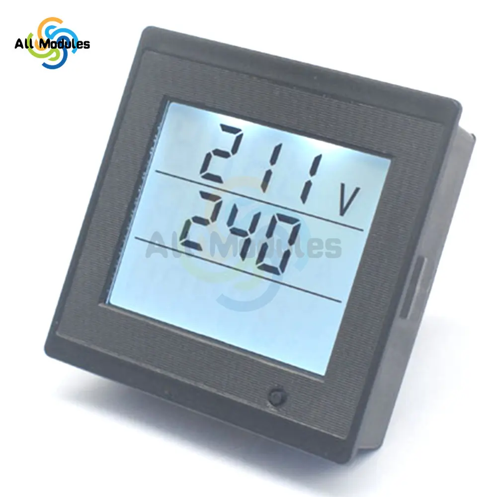 80-300V LCD Digital Display AC Voltage And Current Meter 20A Power Consumption Impedance Multi-Function Meter Tester Tools