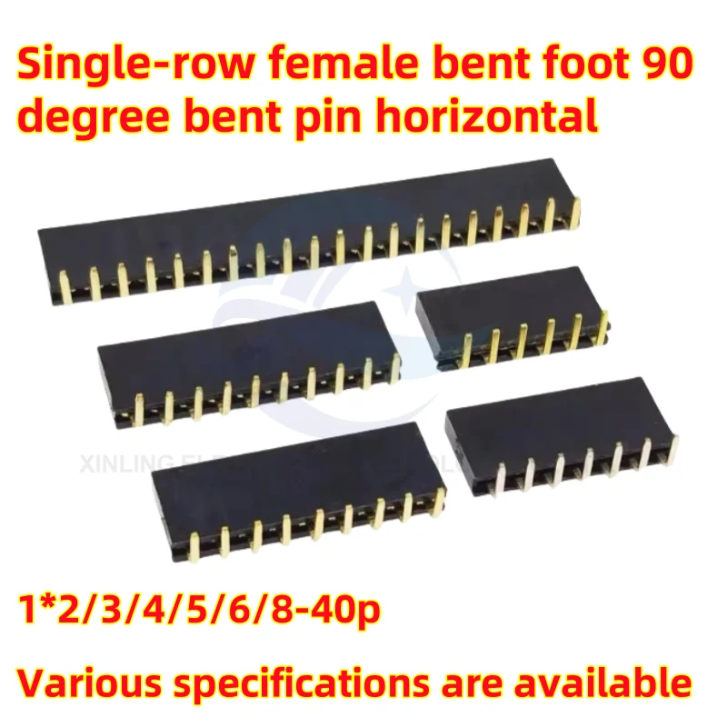 

1/5/10pcs Single bend busbar 2.54mm Bent pin busbar connector 90 degrees horizontal 1*2/3/4/5/6/8-40P
