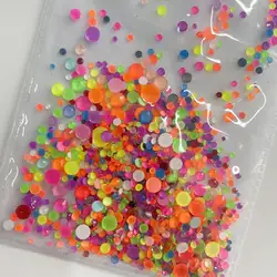 1440pcs Mixed Sizes Mixed Color Glass Glow In The Dark Fluorescent Flatback Rhinestone For Nail Art Decoration DIY Accessory