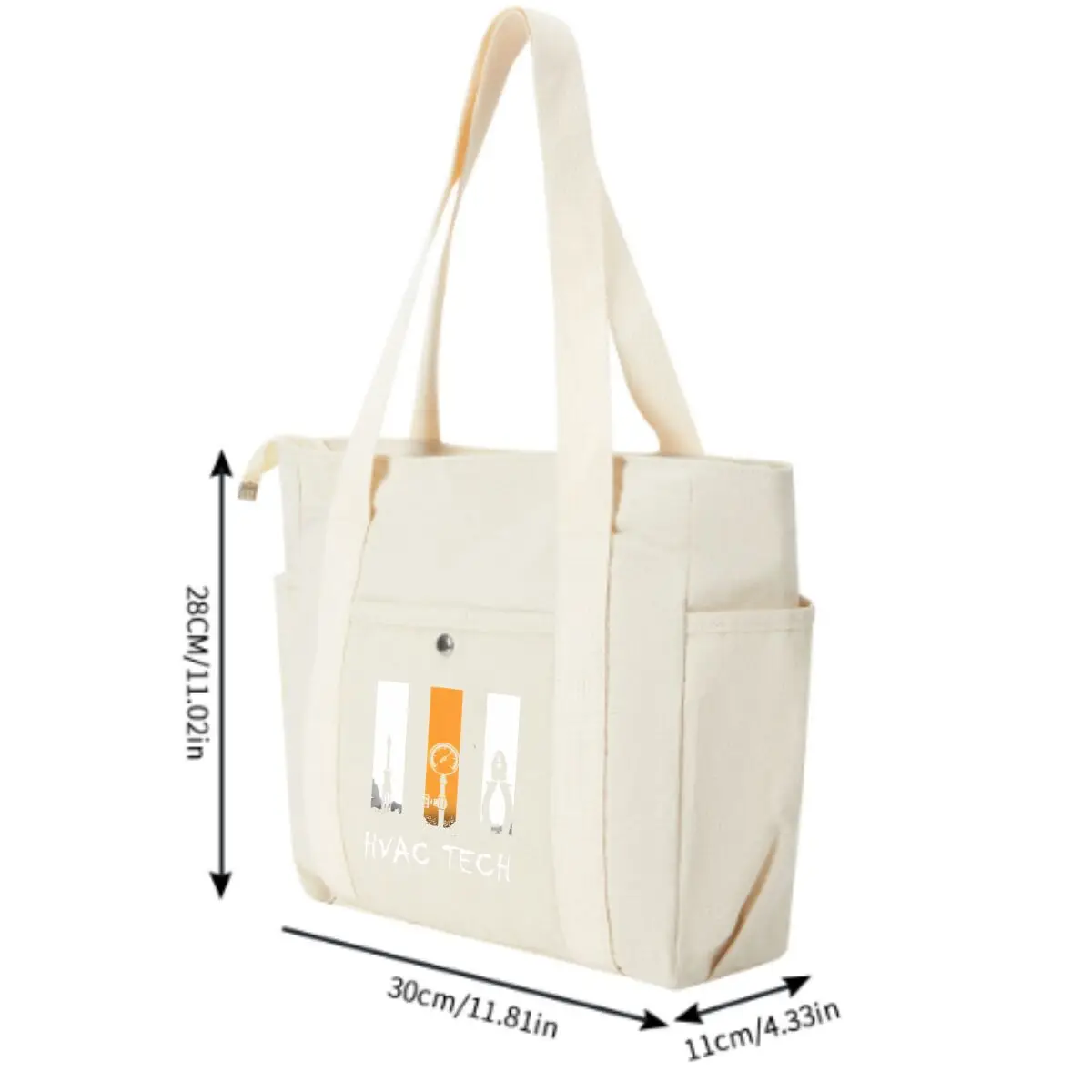 

HVAC Tech Gauge Graphic Casual Fashion Large Capacity Tote Bag Shoulder Bag Aesthetic Handbags